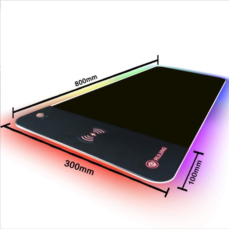 彩印發(fā)光無(wú)線充鼠標(biāo)墊
